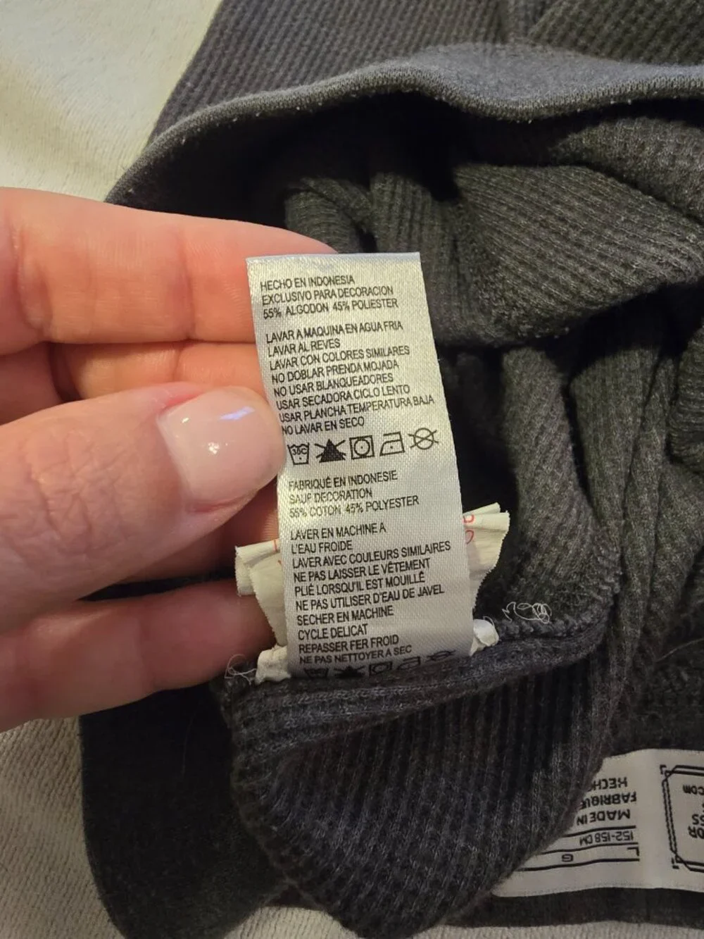 Nike Youth Waffle Knit Sweatpants - Charcoal Gray - Size Large (12-13 Yrs)